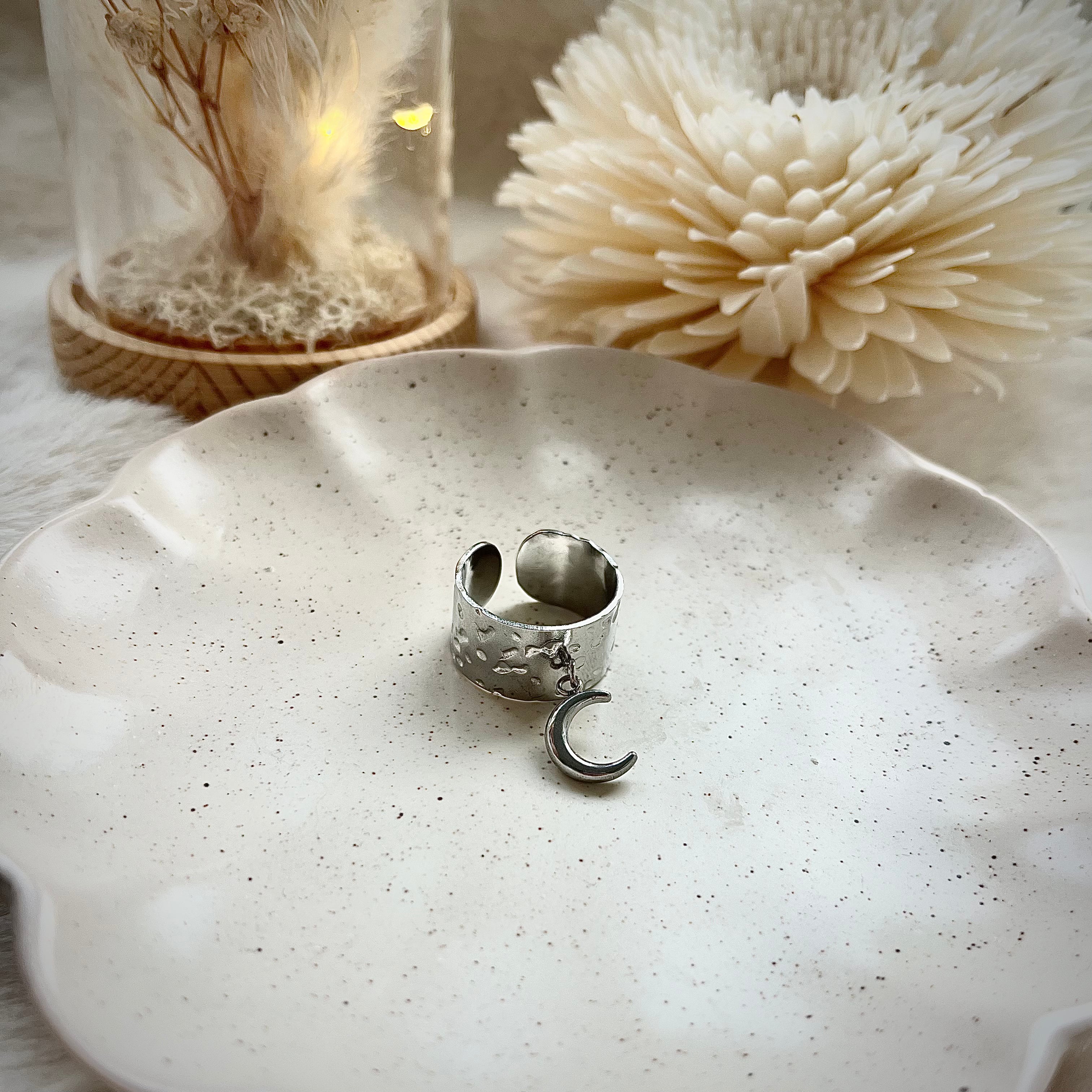 Bague Elio argentée acier inoxydable