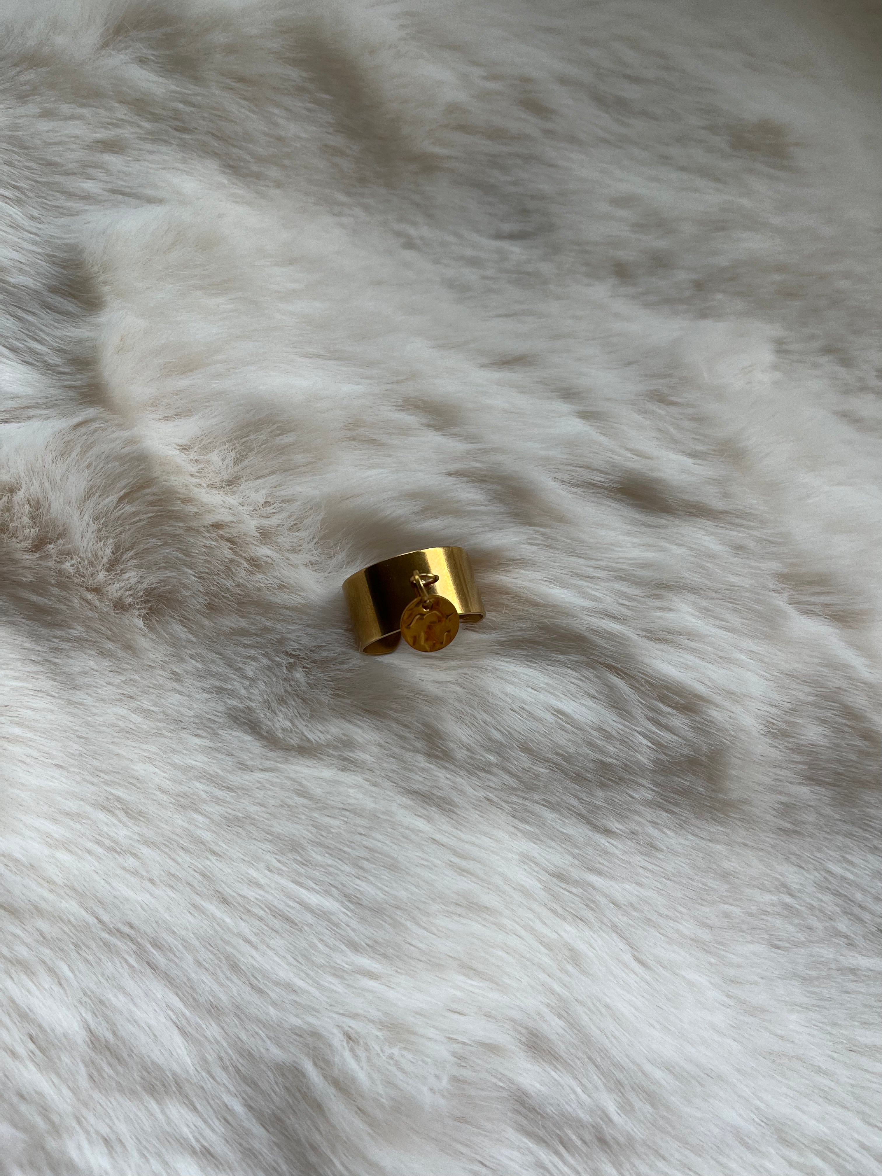 Bague Elia dorée acier inoxydable