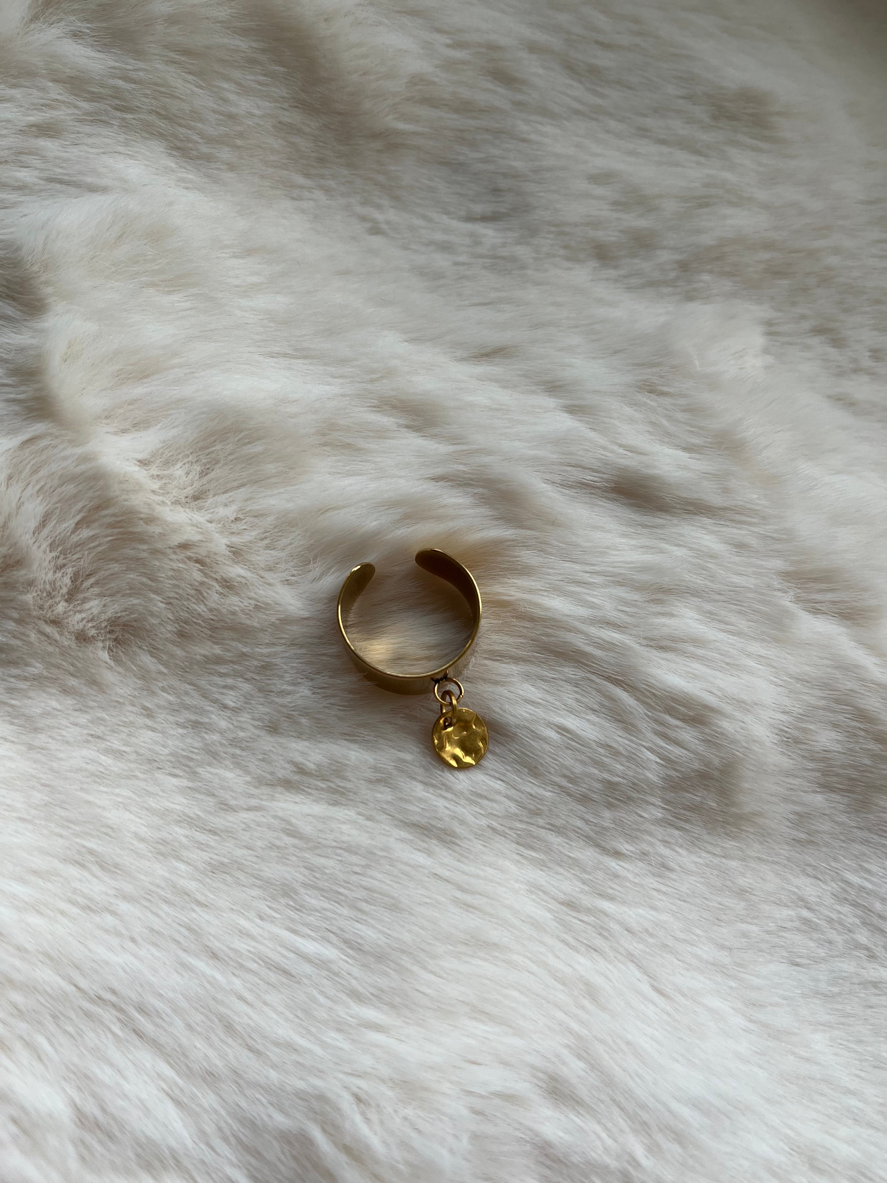 Bague Elia dorée acier inoxydable