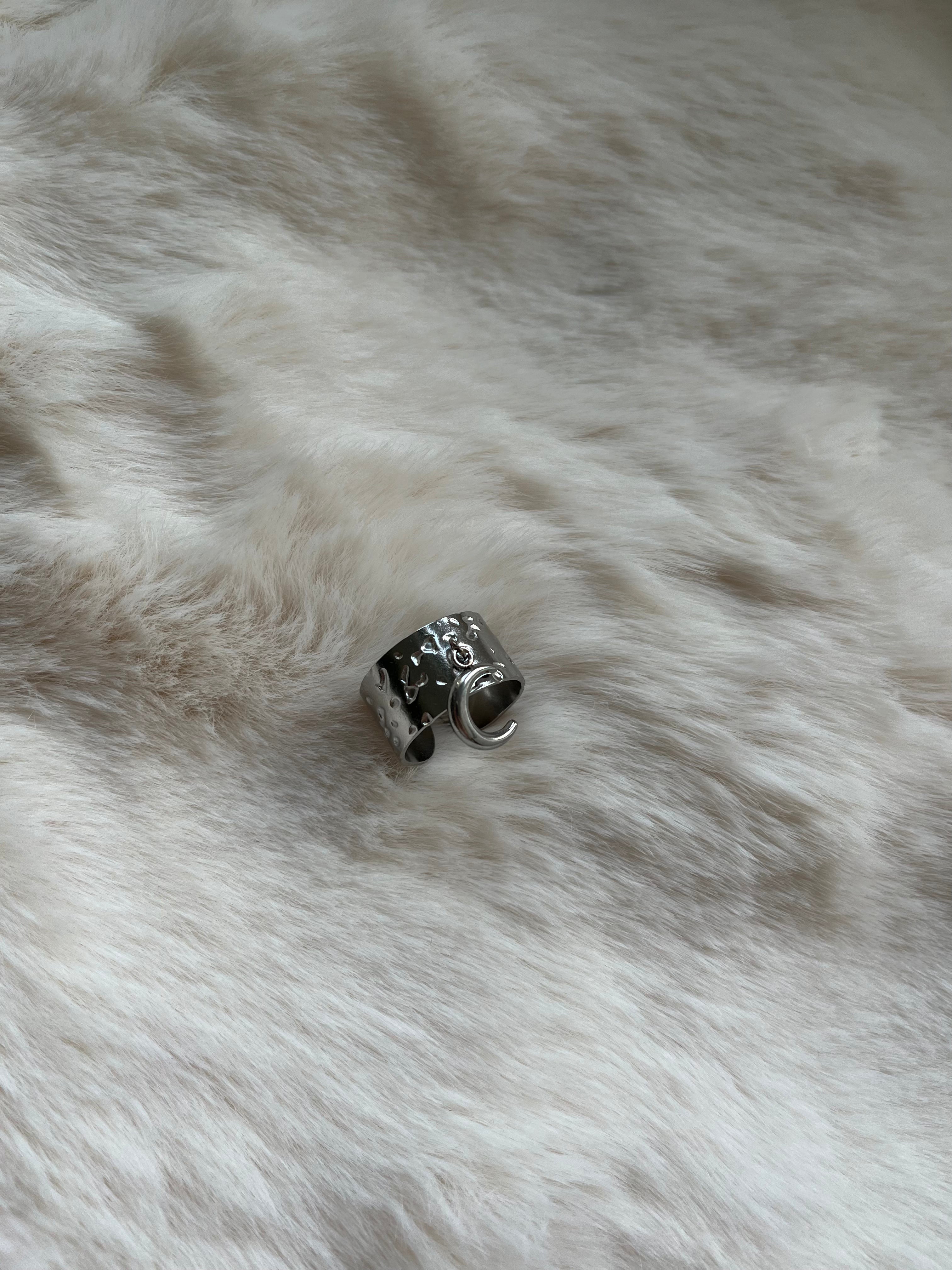 Bague Elio argentée acier inoxydable