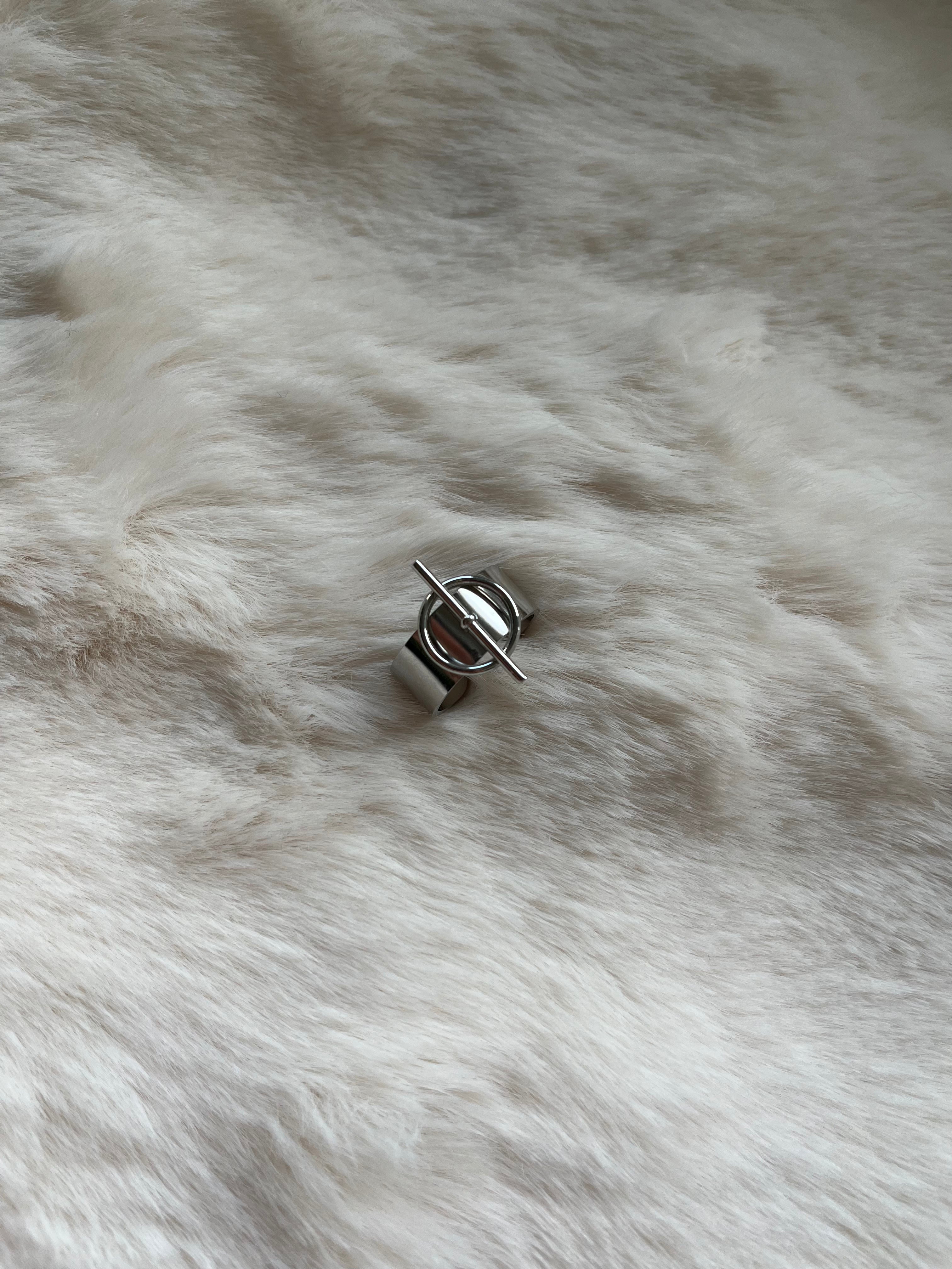 Bague Ela argentée acier inoxydable