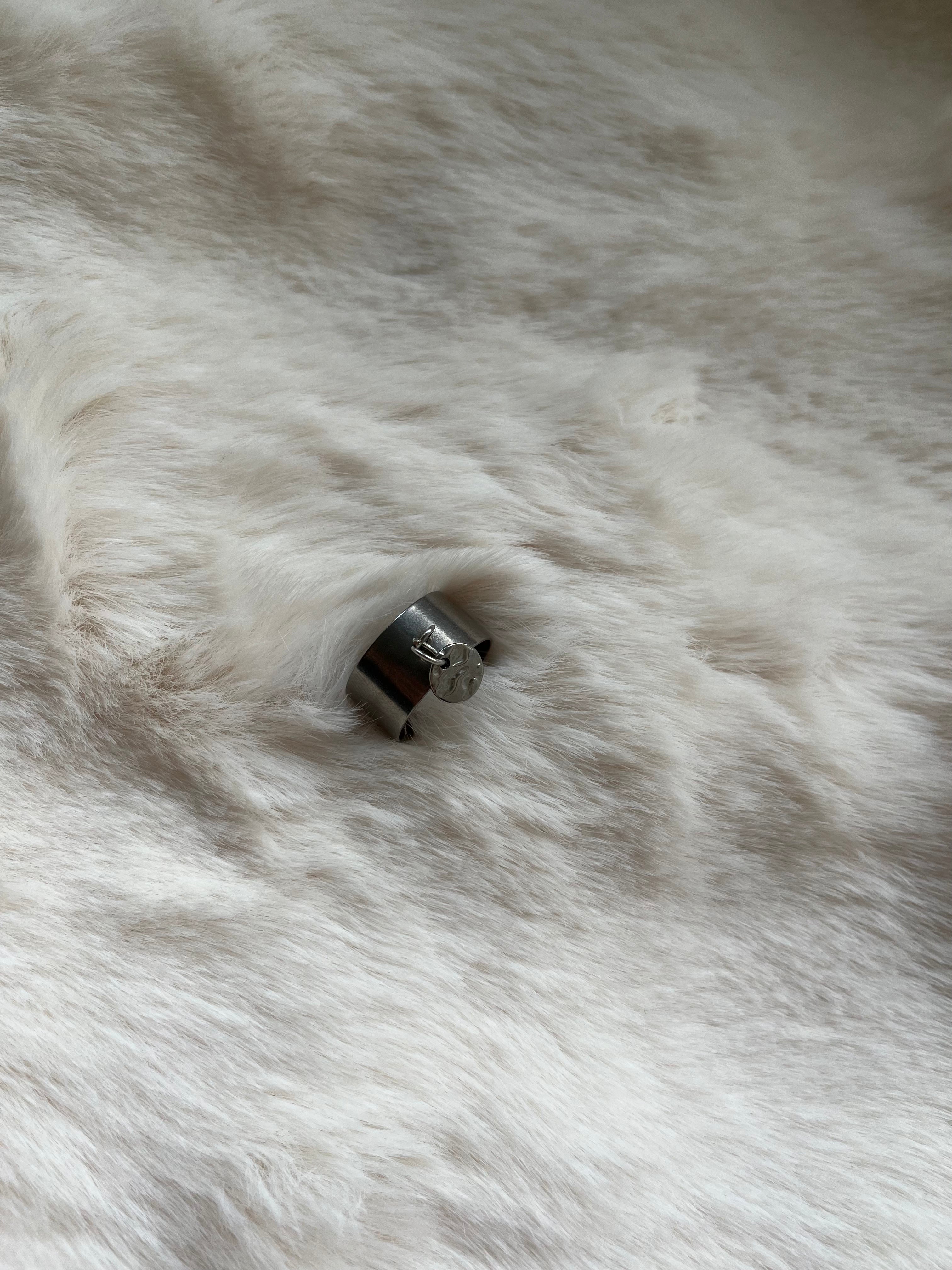 Bague Eva argentée acier inoxydable