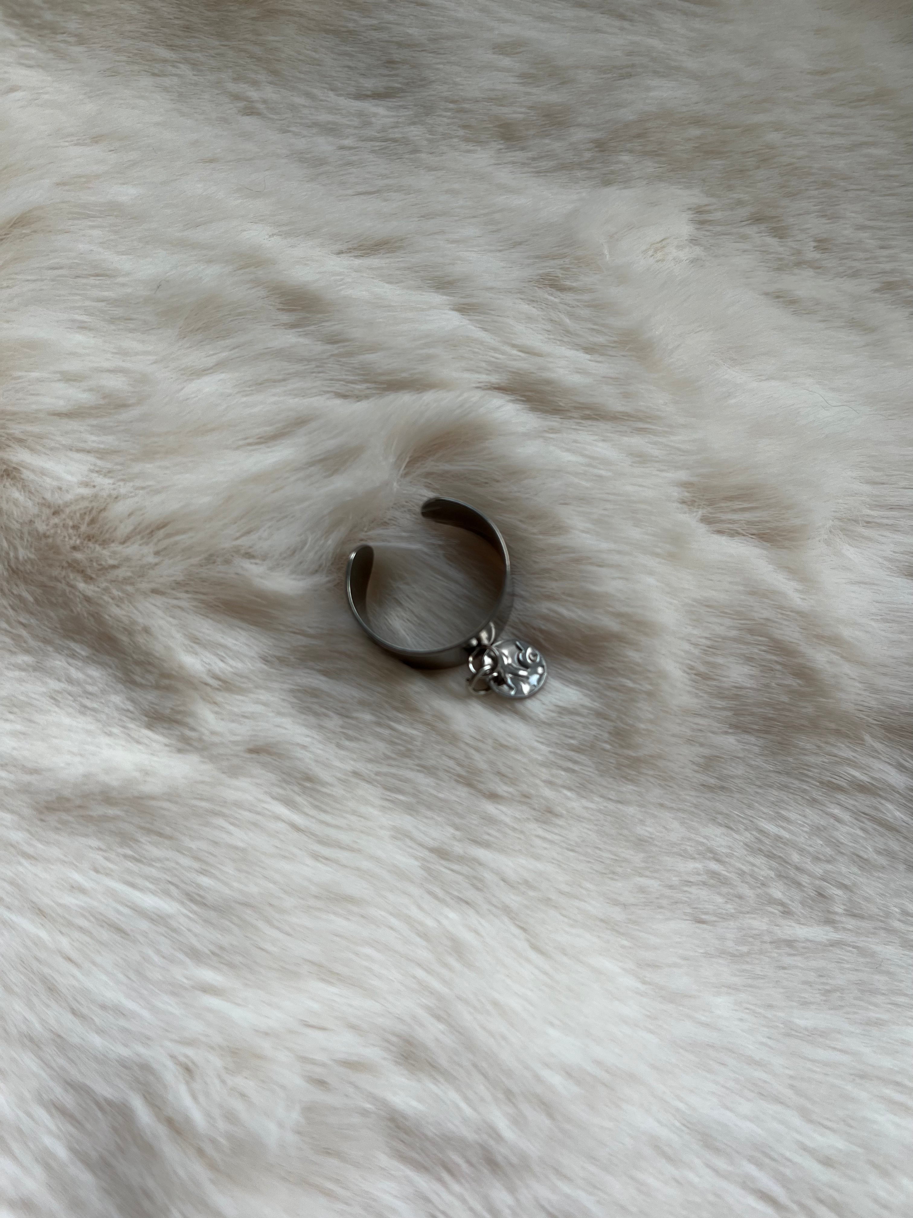 Bague Eva argentée acier inoxydable