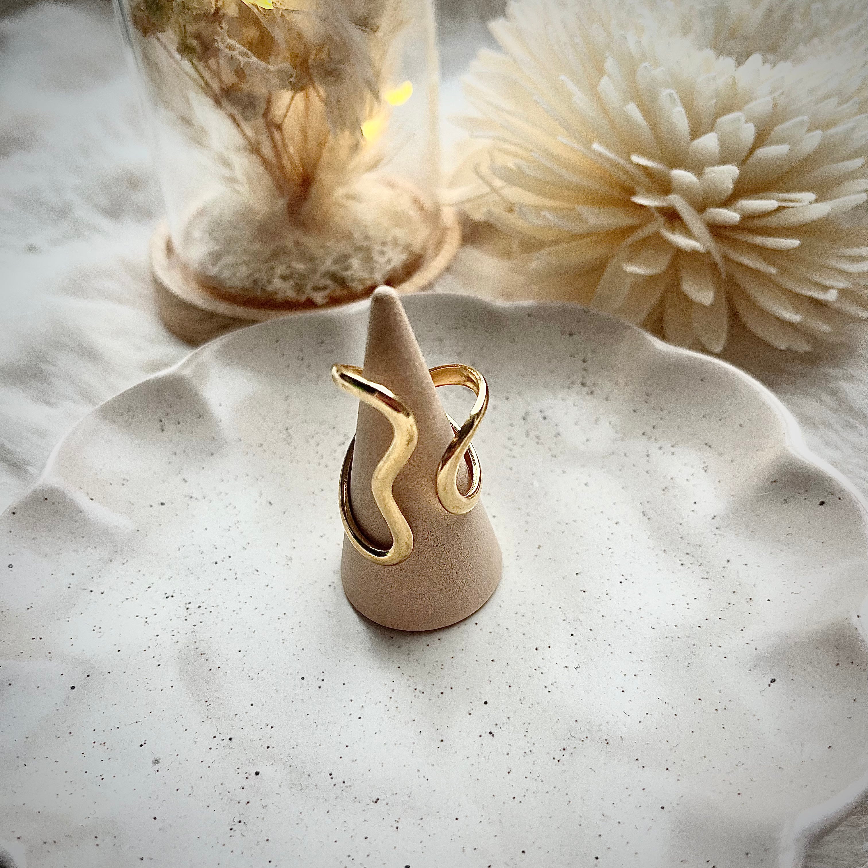 Bague Elor dorée acier inoxydable