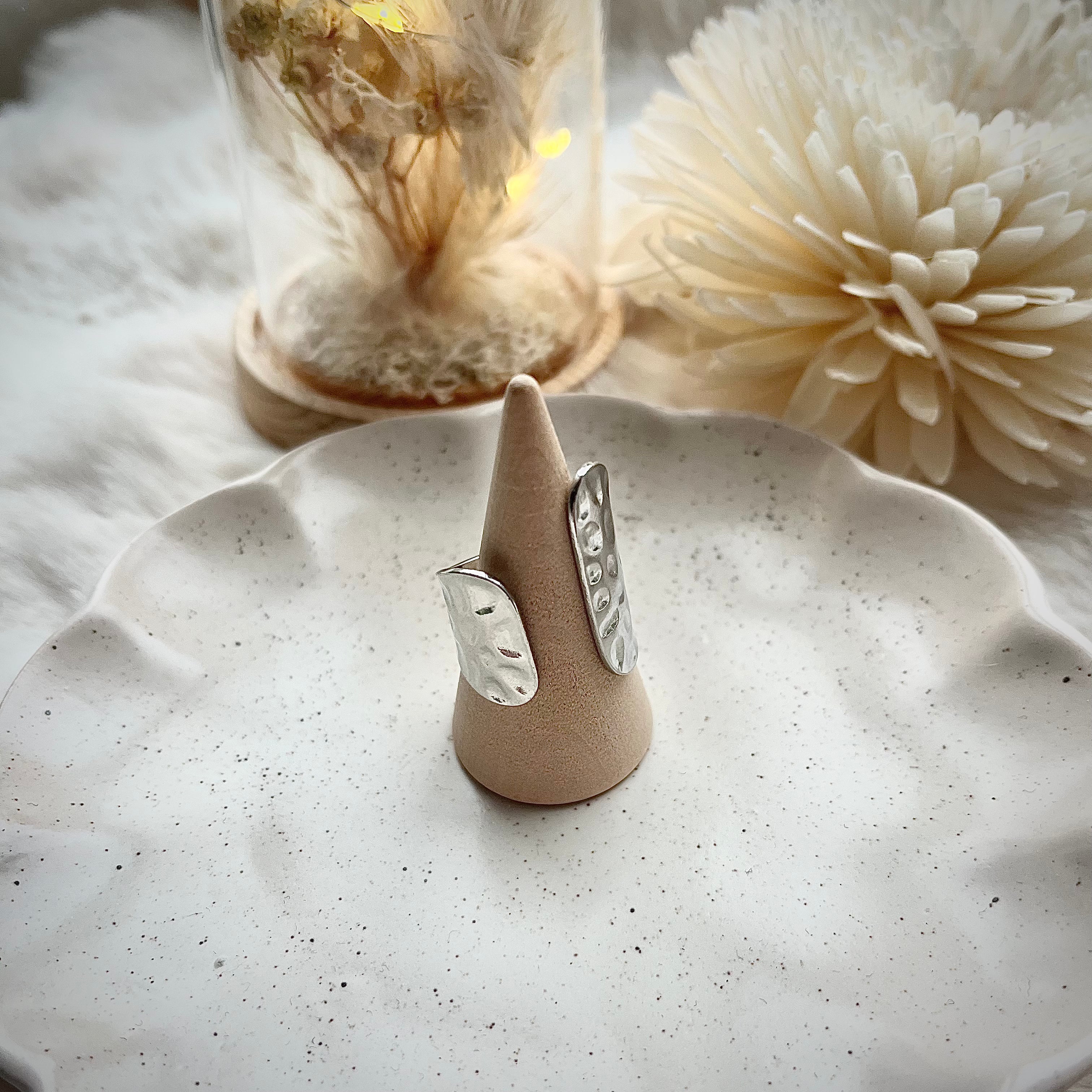 Bague Elena argentée acier inoxydable