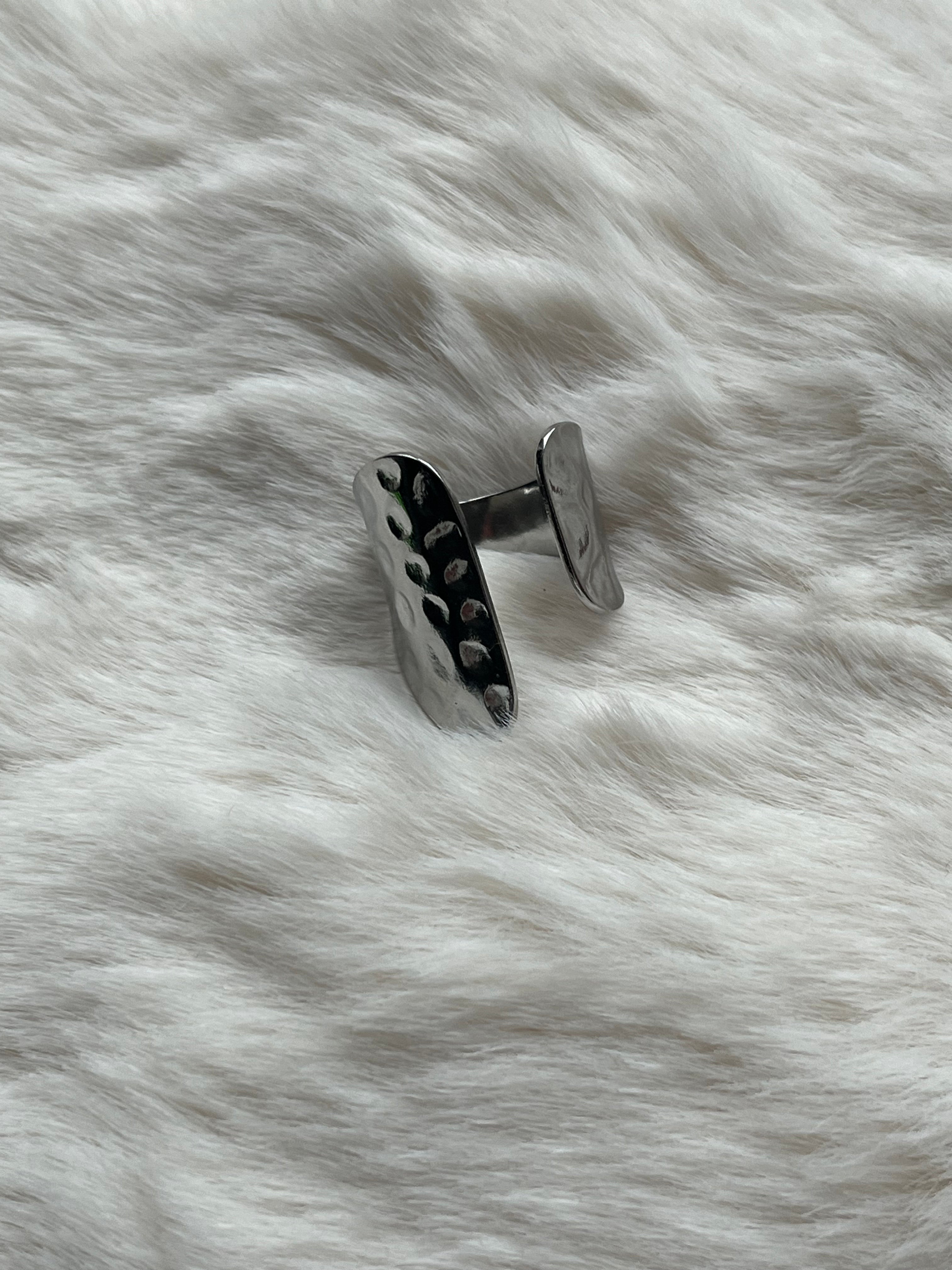 Bague Elena argentée acier inoxydable