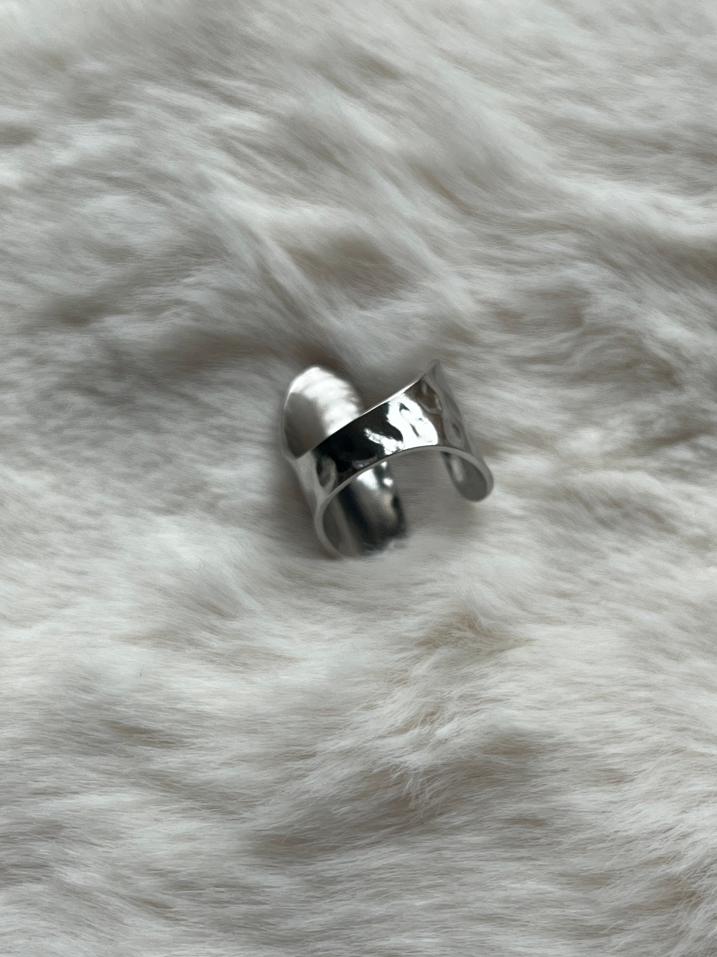 Bague Elena argentée acier inoxydable