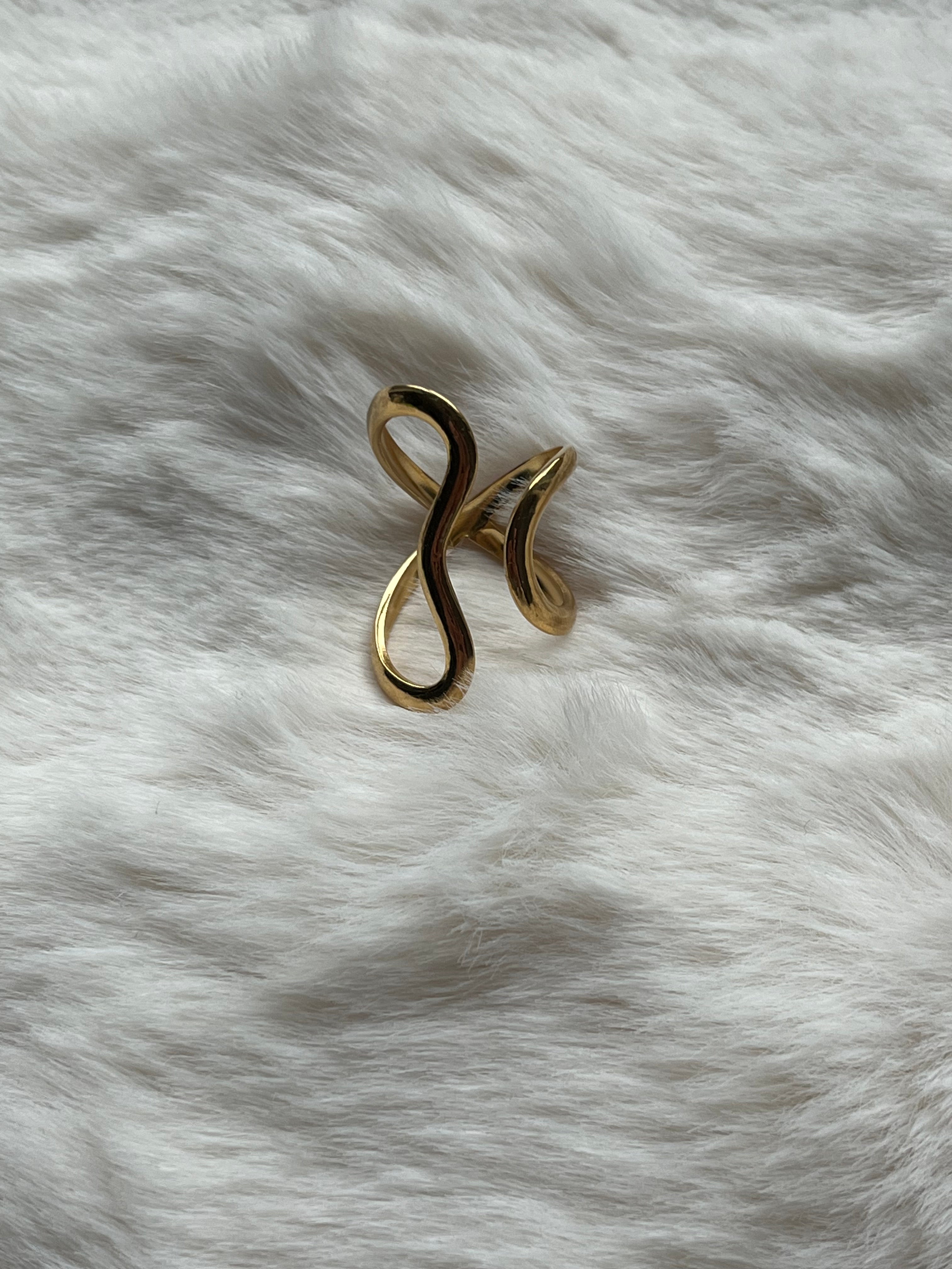 Bague Elor dorée acier inoxydable