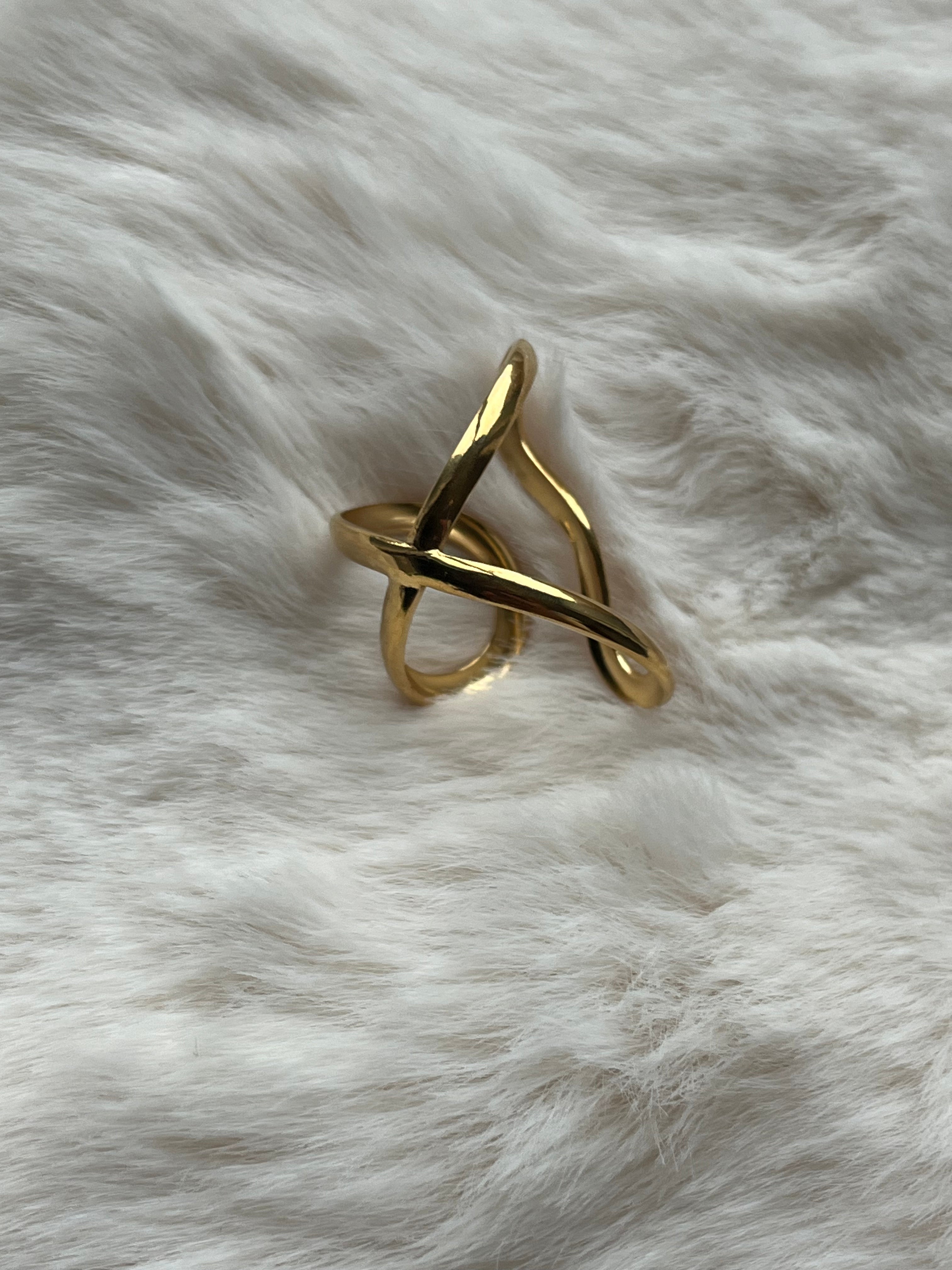 Bague Elor dorée acier inoxydable